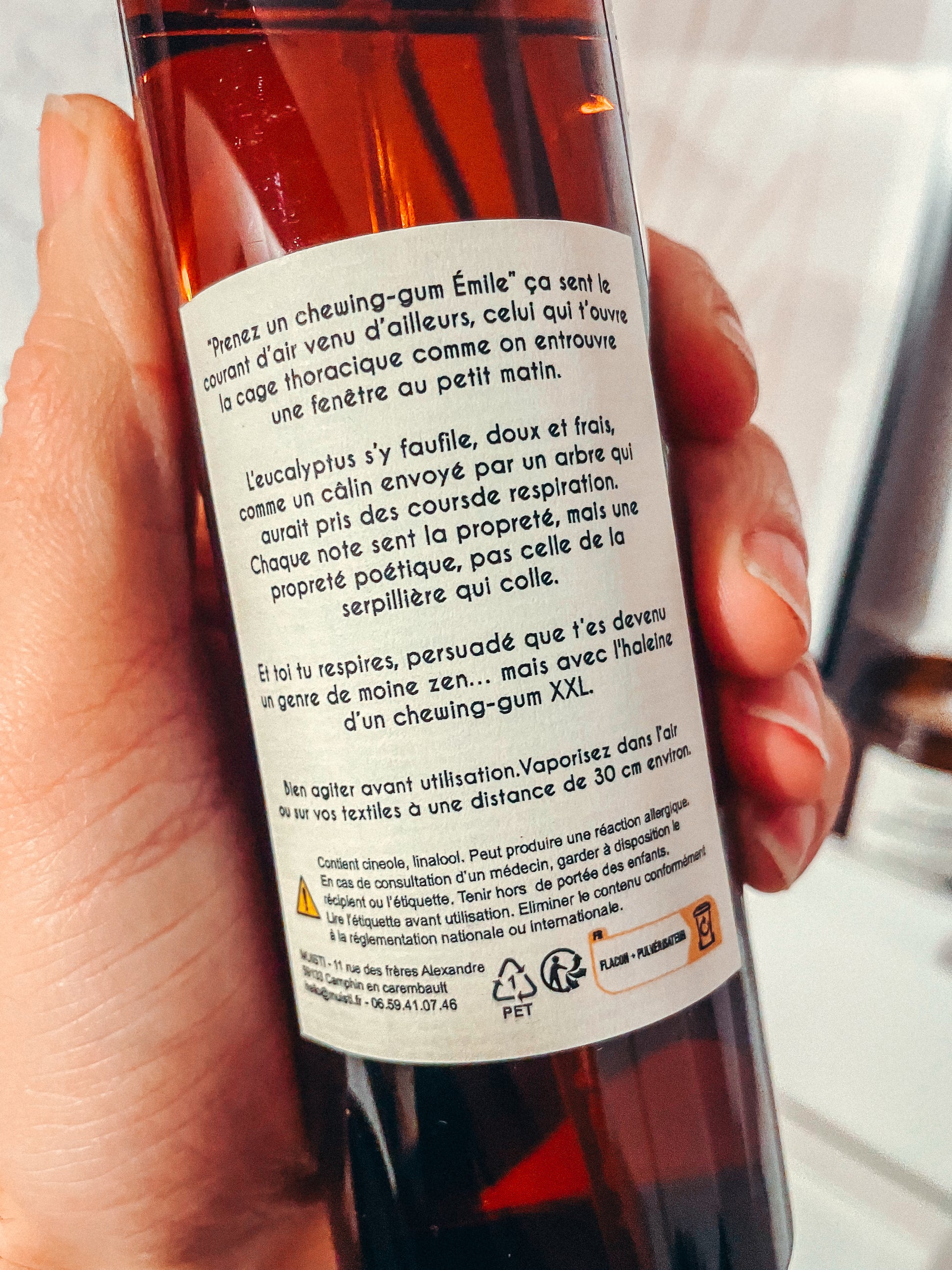 Brume parfumée eucalyptus - Prenez un chewing-gum Emile