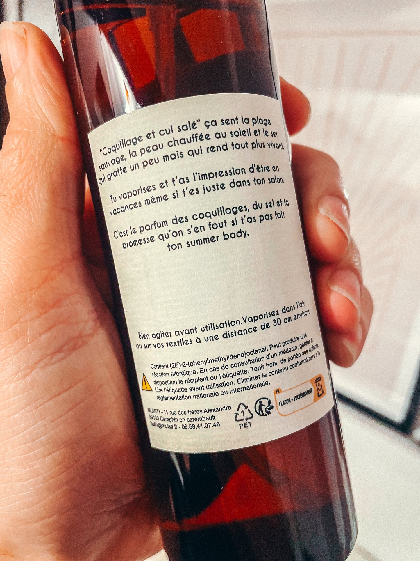 Brume parfumee monoï - Coquillage et cul salé