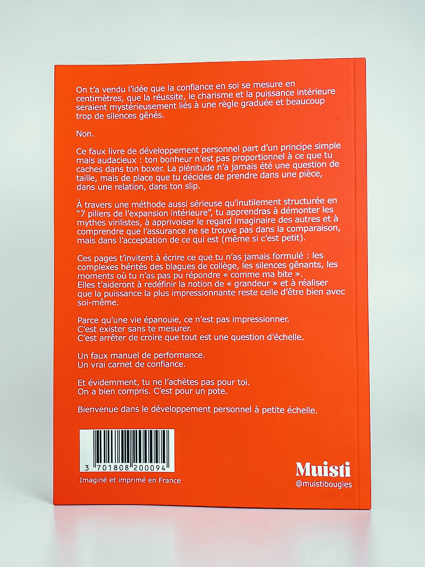 Carnet A5 - Avoir une vie épanouie et un micro pénis - dos