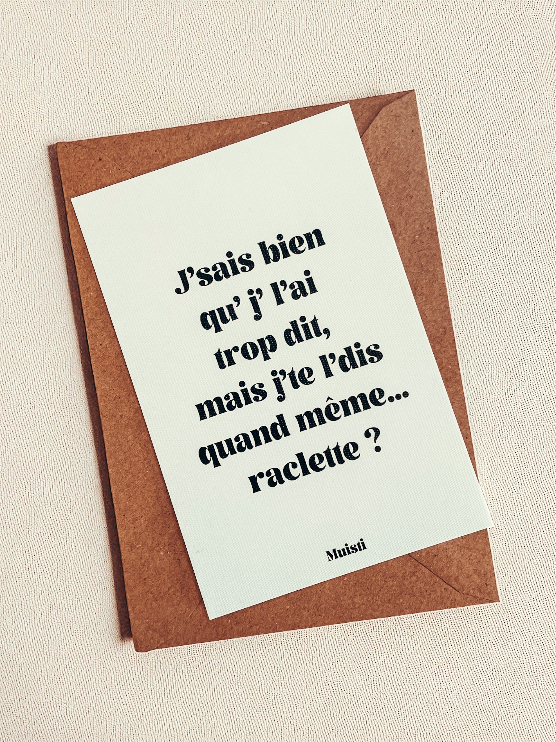 Carte postale - J'sais bien qu'j'lai trop dit...