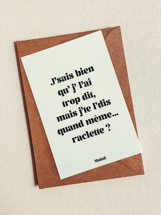 Carte postale - J'sais bien qu'j'lai trop dit...