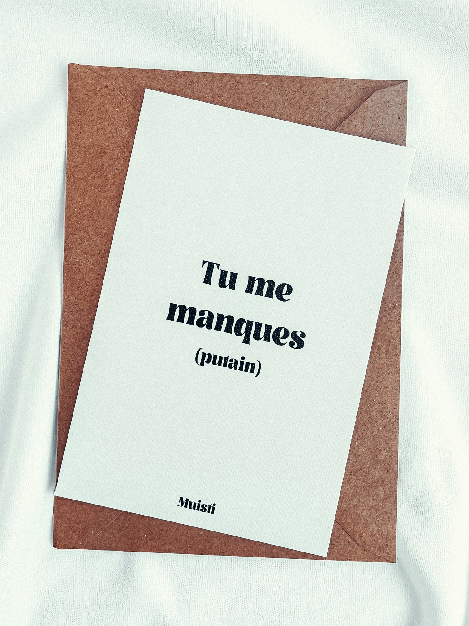 Carte postale - Tu me manques (putain)