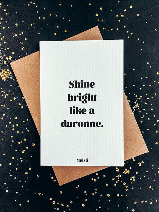 Carte postale à message - Shine bright like a daronne