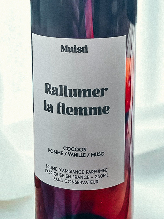 Etiquette Brume Parfumée - Rallumer la flemme
