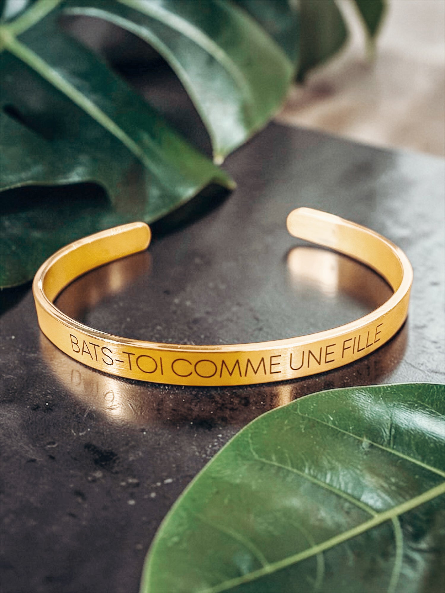 Jonc à message - Bats-toi comme une fille