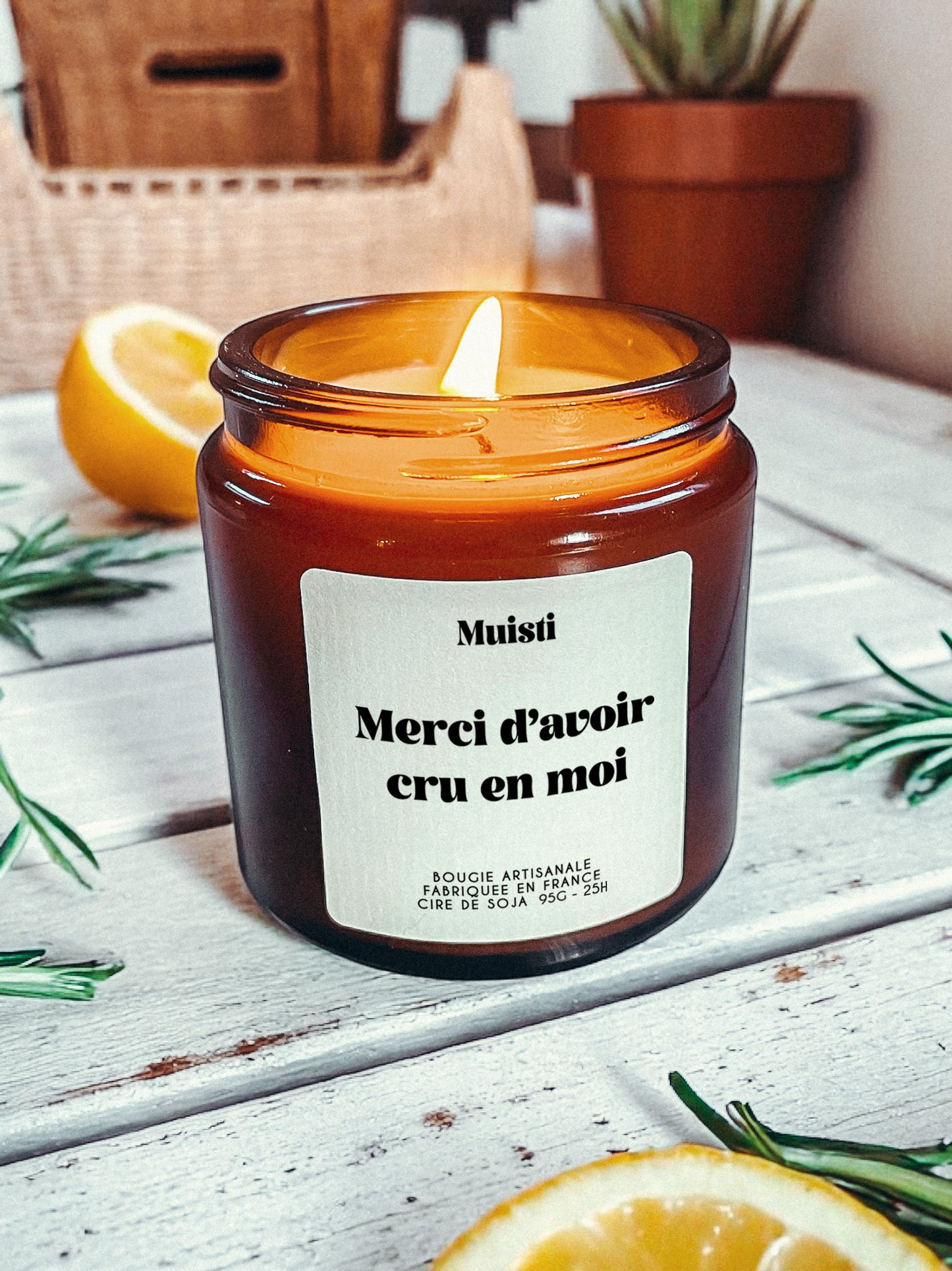 Bougie Parfumée - Merci d'avoir cru en moi