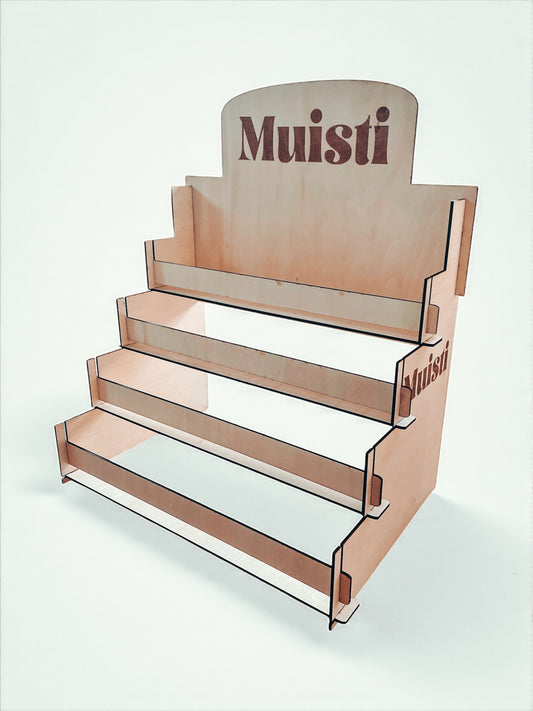 Présentoir cartes postales en bois Muisti